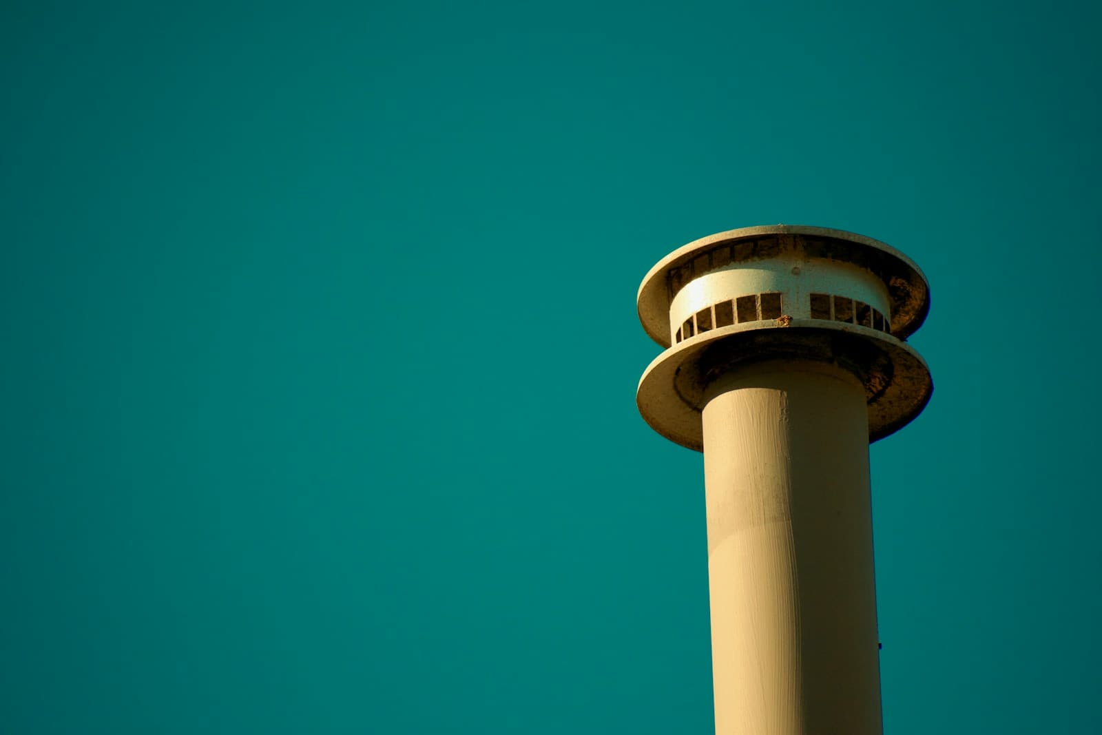View of an air traffic control tower against the sky
